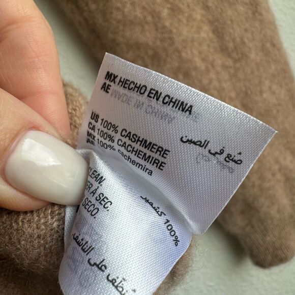 Charter Club Luxury 100% Cashmere Tan Brown Classic Turtleneck Sweater Size XS - Picture 6 of 6